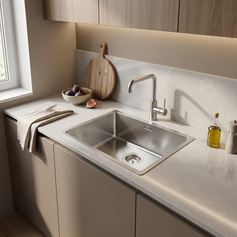Pure.Sink Luxion RVS spoelbak 50x40 cm onderbouw, vlakinbouw en opbouw  PLX5040-02